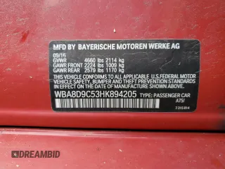 2017 BMW 3 Series 330i xDrive z VIN WBA8D9C53HK894205, wystawiony jako Copart lot #58385675 z przebiegiem 99 420 mil mil oraz Szkoda całkowita • Salvage title. Historia ofert i sprzedaży dostępna na DreamBid. Obrazek 12.