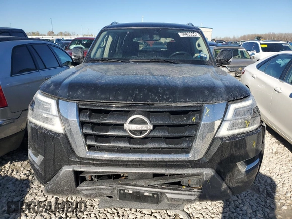 2022 Nissan Armada SL with VIN JN8AY2BA9N9393941, listed as a Copart auction lot 82236044 with 57,647 mi miles and Clean Title. Bid and sale history available at carsss.com. Image 5.