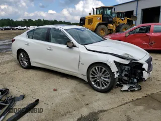 2020 Infiniti Q50 Luxe z VIN JN1EV7AR8LM252625, wystawiony jako Copart lot #58925685 z przebiegiem 7 097 mil mil oraz Szkoda całkowita • Salvage title. Historia ofert i sprzedaży dostępna na DreamBid. Obrazek 4.