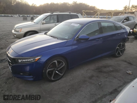 2018 Honda Accord Sedan Sport 1.5T with VIN 1HGCV1F39JA230073, listed as a Copart auction lot 79733154 with 115,852 mi miles and Salvage Title. Bid and sale history available at carsss.com. Image 1.