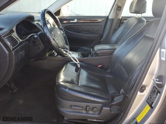 2013 Hyundai Genesis 3.8L with VIN KMHGC4DDXDU209606, listed as a Copart auction lot 46144955 with 138,195 mi miles and Salvage Title. Bid and sale history available at carsss.com. Image 7.
