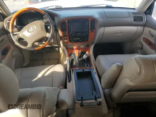 2002 Lexus LX 470 z VIN JTJHT00W623514108, wystawiony jako Copart lot #88704265 z przebiegiem Nie podano mil oraz Tytuł czysty. Historia ofert i sprzedaży dostępna na DreamBid. Obrazek 8.