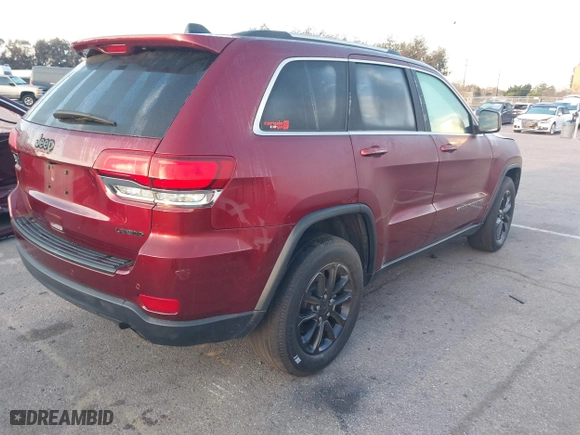 2021 Jeep Grand Cherokee Laredo X with VIN 1C4RJEAG7MC712703, listed as a IAAI auction lot 41822921 with 38,048 mi miles. Bid and sale history available at carsss.com. Image 4.
