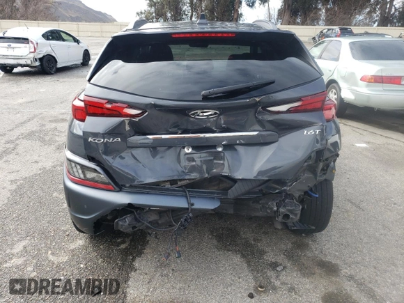 2023 Hyundai Kona Limited with VIN KM8K53A37PU994388, listed as a Copart auction lot 44437715 with 26,484 mi miles and Salvage Title. Bid and sale history available at carsss.com. Image 6.