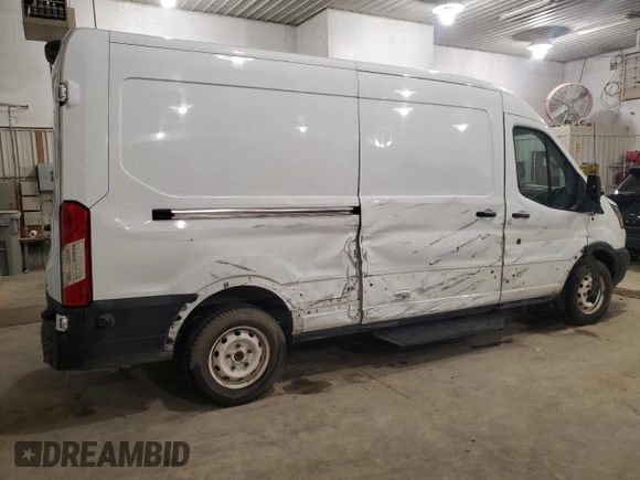 2019 Ford Transit with VIN 1FTYE2CM7KKB51357, listed as a Copart auction lot 52594215 with 94,789 mi miles and Salvage title. Bid and sale history available at DreamBid. Image 3.