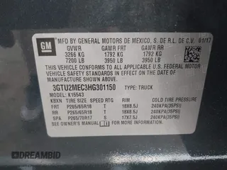 2017 GMC Sierra 1500 SLE with VIN 3GTU2MEC3HG301150, listed as a IAAI auction lot 42498682 with 183,018 mi miles and . Bid and sale history available at DreamBid. Image 9.
