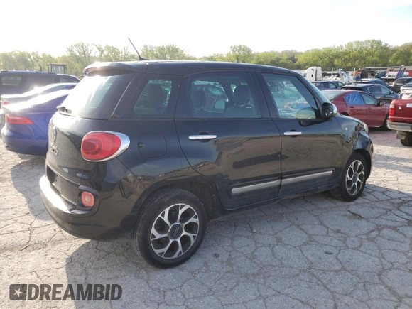 2014 FIAT 500L Lounge with VIN ZFBCFACH7EZ004054, listed as a Copart auction lot 51581774 with 116,779 mi miles and Salvage Title. Bid and sale history available at carsss.com. Image 3.