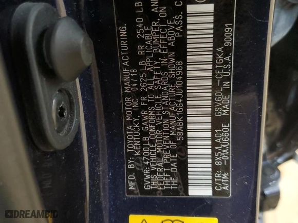 2018 Lexus ES with VIN 58ABK1GG4JU104968, listed as a Copart auction lot 46612135 with 41,862 mi miles and Salvage Title. Bid and sale history available at carsss.com. Image 12.