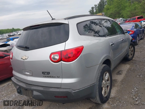 2012 Chevrolet Traverse 1LT with VIN 1GNKRGED5CJ255266, listed as a IAAI auction lot 42093175 with 103,730 mi miles and . Bid and sale history available at DreamBid. Image 4.