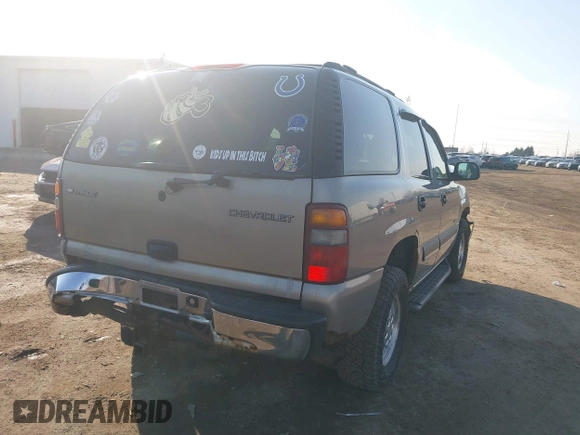 2003 Chevrolet Tahoe LS with VIN 1GNEK13V03J154985, listed as a IAAI auction lot 41708954 with 203,826 mi miles and . Bid and sale history available at DreamBid. Image 4.