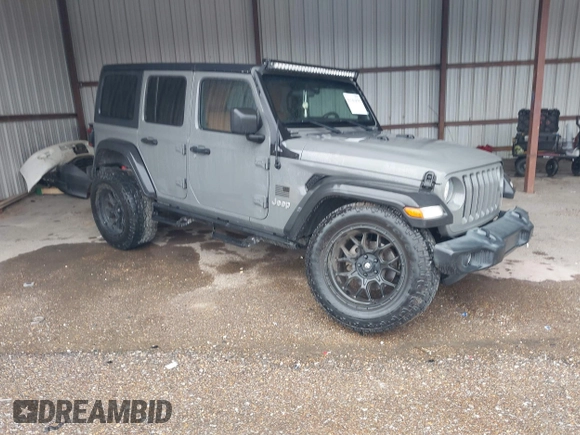 2020 Jeep Wrangler Unlimited Sport S z VIN 1C4HJXDG1LW103364, wystawiony jako IAAI lot #41541954 z przebiegiem 57 735 mil mil oraz . Historia ofert i sprzedaży dostępna na DreamBid. Obrazek 1.