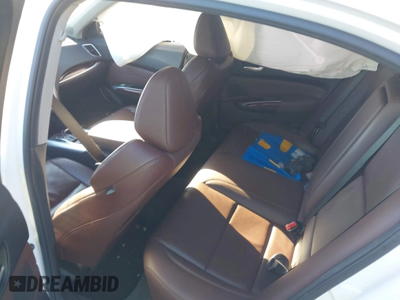 2015 Acura TLX V6 Tech with VIN 19UUB3F58FA002616, listed as a IAAI auction lot 41540955 with 91,956 mi miles. Bid and sale history available at carsss.com. Image 8.