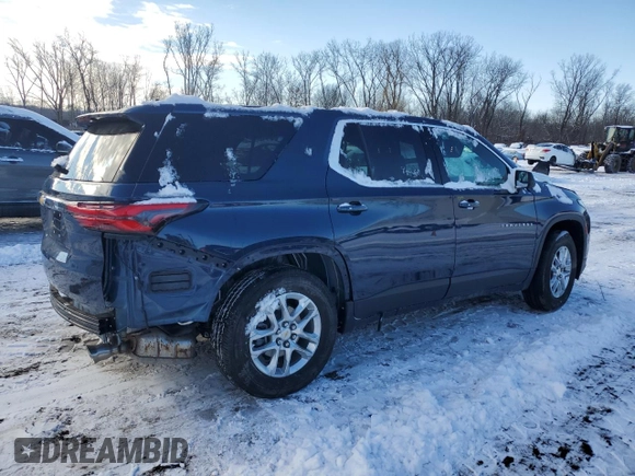 2023 Chevrolet Traverse LS with VIN 1GNEVFKW0PJ121876, listed as a Copart auction lot 43731515 with 24,673 mi miles and Salvage Title. Bid and sale history available at carsss.com. Image 3.