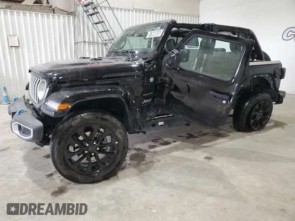 2024 Jeep Wrangler Sahara with VIN 1C4RJXP60RW257385, listed as a Copart auction lot 47660655 with 20,899 mi miles and Salvage title. Bid and sale history available at DreamBid. Image 1.