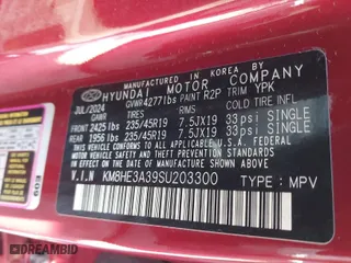 2025 Hyundai Kona Limited with VIN KM8HE3A39SU203300, listed as a IAAI auction lot 41652609 with 4,395 mi miles. Bid and sale history available at carsss.com. Image 9.