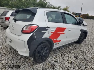 2023 Mitsubishi Mirage Black Edition with VIN ML32AWHJ6PH005708, listed as a Copart auction lot 76376094 with 15,731 mi miles and Salvage Title. Bid and sale history available at carsss.com. Image 3.