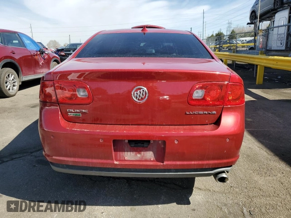 2011 Buick Lucerne CXL Premium with VIN 1G4HJ5EM0BU109350, listed as a Copart auction lot 48419635 with 104,565 mi miles and Salvage Title. Bid and sale history available at carsss.com. Image 6.