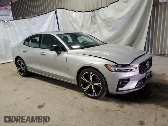 2024 Volvo S60 Plus Dark Theme with VIN 7JRL12FL6RG306908, listed as a Copart auction lot 44723425 with 1,412 mi miles and Salvage title. Bid and sale history available at DreamBid. Image 4.