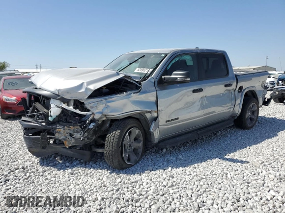 2024 Ram 1500 Big Horn with VIN 1C6SRFFT0RN179540, listed as a Copart auction lot 52899215 with 14,639 mi miles and Salvage title. Bid and sale history available at DreamBid. Image 1.