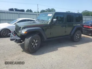2021 Jeep Wrangler Unlimited Rubicon z VIN 1C4HJXFN8MW547855, wystawiony jako Copart lot #55619075 z przebiegiem 49 762 mil mil oraz Szkoda całkowita • Salvage title. Historia ofert i sprzedaży dostępna na DreamBid. Obrazek 1.