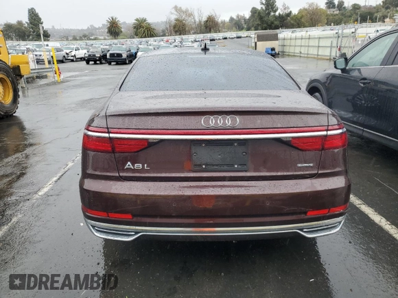 2019 Audi A8 L with VIN WAU8DAF82KN009487, listed as a Copart auction lot 48013045 with 44,362 mi miles and Clean Title. Bid and sale history available at carsss.com. Image 6.