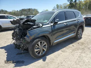 2019 Hyundai Santa Fe Limited with VIN 5NMS53AD6KH039661, listed as a Copart auction lot 49843095 with 0 mi miles and Salvage Title. Bid and sale history available at carsss.com. Image 1.