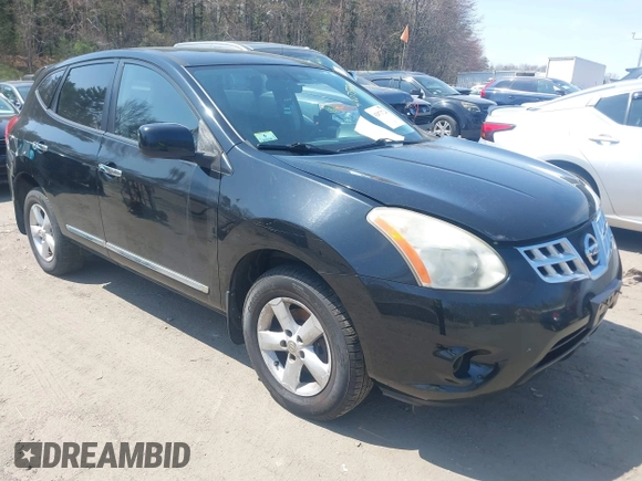 2013 Nissan Rogue S with VIN JN8AS5MV0DW601594, listed as a IAAI auction lot 42073724 with 202,238 mi miles and . Bid and sale history available at DreamBid. Image 1.