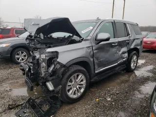 2022 GMC Yukon SLT with VIN 1GKS2BKD5NR200796, listed as a Copart auction lot 42435585 with 58,818 mi miles and Salvage Title. Bid and sale history available at carsss.com. Image 1.