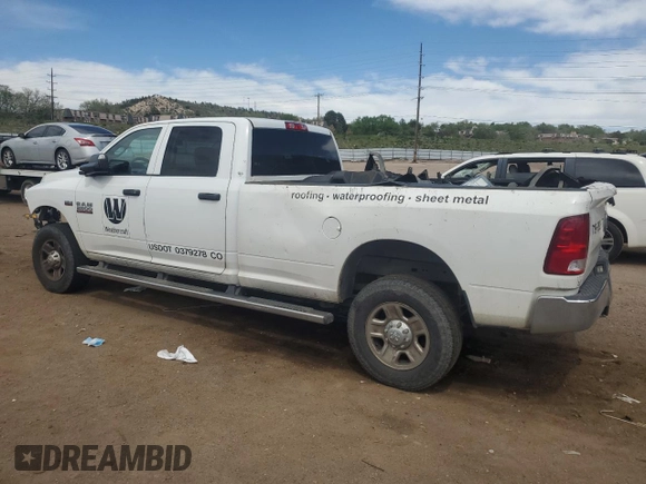 2015 Ram 2500 Tradesman with VIN 3C6UR5HJ8FG674720, listed as a Copart auction lot 56328805 with 105,467 mi miles and Salvage title. Bid and sale history available at DreamBid. Image 2.