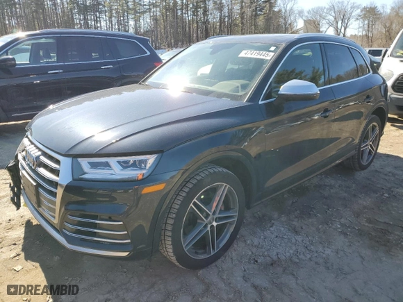 2019 Audi SQ5 Premium Plus with VIN WA1B4AFY8K2112322, listed as a Copart auction lot 47419445 with 97,717 mi miles and Salvage Title. Bid and sale history available at carsss.com. Image 1.