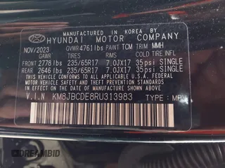 2024 Hyundai Tucson SEL z VIN KM8JBCDE8RU313983, wystawiony jako IAAI lot #41335706 z przebiegiem 14 185 mil mil oraz . Historia ofert i sprzedaży dostępna na DreamBid. Obrazek 9.