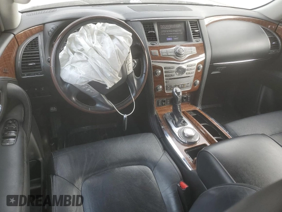 2018 Infiniti QX80 with VIN JN8AZ2NE0J9192824, listed as a Copart auction lot 43952445 with 122,085 mi miles and Salvage title. Bid and sale history available at DreamBid. Image 8.
