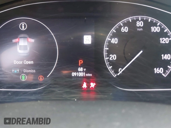 2019 Honda Accord Sport with VIN 1HGCV1F3XKA043815, listed as a IAAI auction lot 41997607 with 91,001 mi miles and . Bid and sale history available at DreamBid. Image 7.
