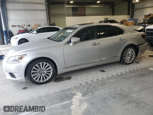 2013 Lexus LS 460 with VIN JTHCL5EF0D5018682, listed as a Copart auction lot 55614405 with 138,319 mi miles and Salvage title. Bid and sale history available at DreamBid. Image 1.