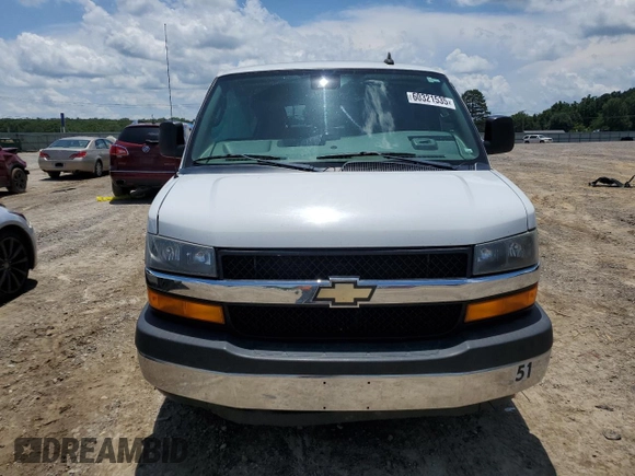 2019 Chevrolet Express Passenger LT with VIN 1GAZGPFG4K1341049, listed as a Copart auction lot 60321535 with 160,353 mi miles and Salvage title. Bid and sale history available at DreamBid. Image 5.