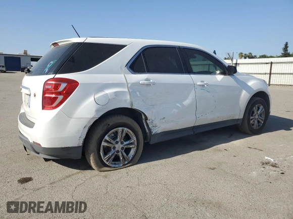 2017 Chevrolet Equinox LS with VIN 2GNALBEK1H1548503, listed as a Copart auction lot 56247655 with 121,975 mi miles and Salvage Title. Bid and sale history available at DreamBid. Image 3.