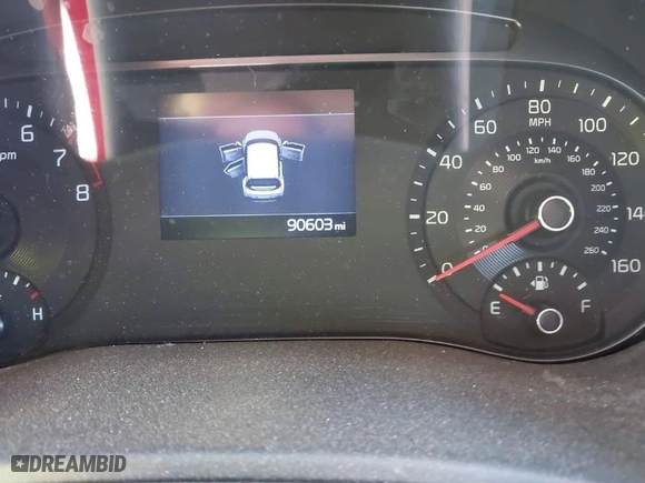 2020 Kia Soul S with VIN KNDJ23AU7L7724832, listed as a IAAI auction lot 41602464 with 90,603 mi miles. Bid and sale history available at carsss.com. Image 15.
