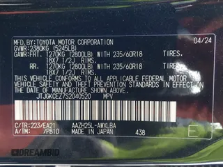 2025 Lexus NX 350h Premium with VIN JTJGKCEZ7S2040520, listed as a IAAI auction lot 41019491 with 4,169 mi miles and . Bid and sale history available at DreamBid. Image 9.