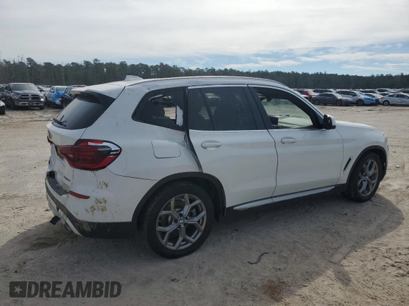 2021 BMW X3 sDrive30i z VIN 5UXTY3C03M9F63436, wystawiony jako Copart lot #45341545 z przebiegiem Nie podano mil oraz Szkoda całkowita • Salvage title. Historia ofert i sprzedaży dostępna na DreamBid. Obrazek 3.