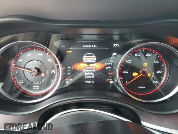 2019 Dodge Charger SXT with VIN 2C3CDXBG7KH702629, listed as a Copart auction lot 58865224 with 109,629 mi miles and Salvage Title. Bid and sale history available at carsss.com. Image 9.