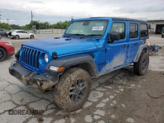 2024 Jeep Wrangler Sport с VIN 1C4PJXKN3RW236990, выставлен на аукционе Copart как лот 61449514 с пробегом 3 479 миль миль и Списание • Salvage title. История ставок и продаж доступна на DreamBid. Изображение 1.