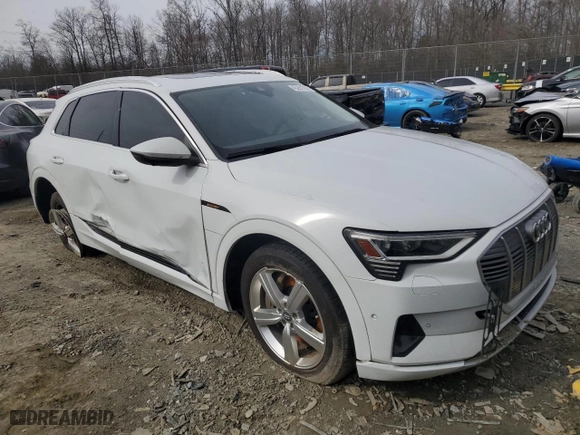 2019 Audi e-tron Premium Plus with VIN WA1LAAGE5KB024605, listed as a Copart auction lot 45291305 with NaN miles and Salvage Title. Bid and sale history available at carsss.com. Image 4.
