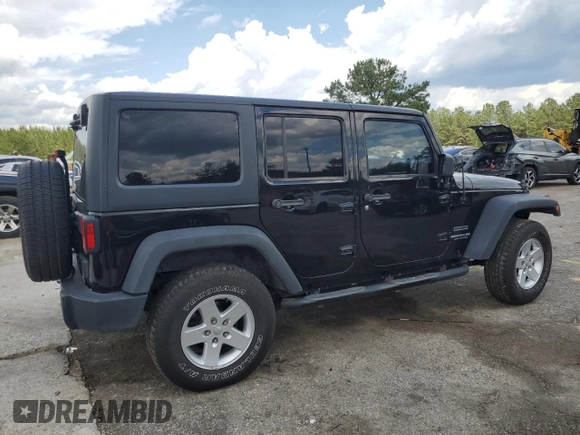 2017 Jeep Wrangler Unlimited Sport with VIN 1C4HJWDG0HL601932, listed as a Copart auction lot 56894835 with 178,525 mi miles and Salvage title. Bid and sale history available at DreamBid. Image 3.