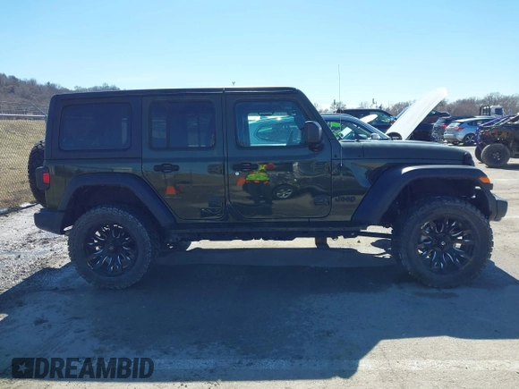 2021 Jeep Wrangler Unlimited Sport S with VIN 1C4HJXDG2MW814413, listed as a IAAI auction lot 41712547 with 11,913 mi miles. Bid and sale history available at carsss.com. Image 13.