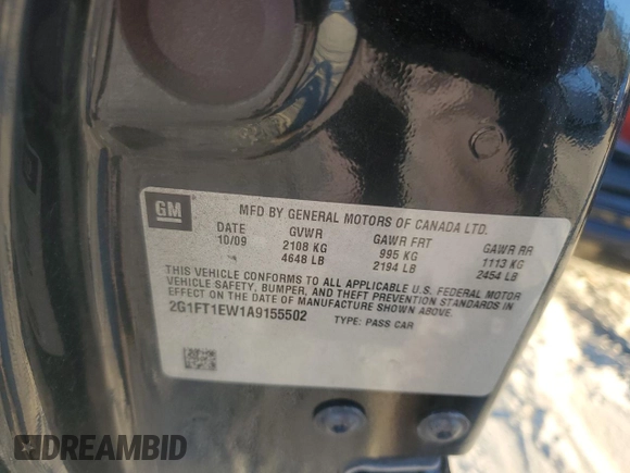 2010 Chevrolet Camaro 2SS z VIN 2G1FT1EW1A9155502, wystawiony jako Copart lot #86751964 z przebiegiem 101 879 mil mil oraz Szkody całkowita. Historia ofert i sprzedaży dostępna na DreamBid. Obrazek 12.
