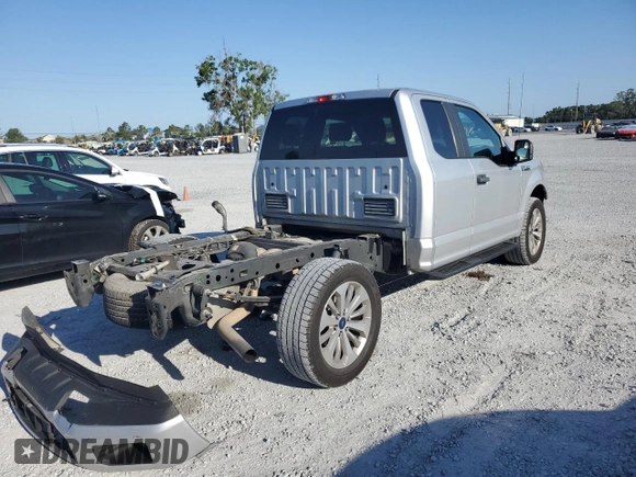 2018 Ford F-150 XL with VIN 1FTEX1EPXJKD49590, listed as a Copart auction lot 53158175 with 243,079 mi miles and Salvage Title. Bid and sale history available at carsss.com. Image 3.