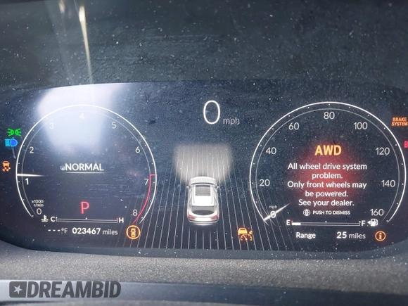2023 Acura MDX w/Advance Package with VIN 5J8YE1H80PL021493, listed as a IAAI auction lot 41709351 with 23,467 mi miles. Bid and sale history available at carsss.com. Image 7.