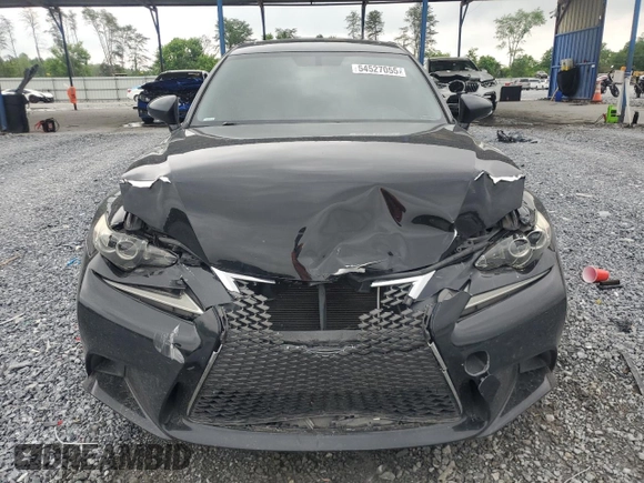 2015 Lexus IS 250 with VIN JTHBF1D25F5070127, listed as a Copart auction lot 54527055 with 144,586 mi miles and Salvage title. Bid and sale history available at DreamBid. Image 5.