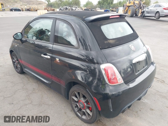 2013 FIAT 500 Abarth with VIN 3C3CFFJH5DT693468, listed as a IAAI auction lot 42050188 with 135,100 mi miles. Bid and sale history available at carsss.com. Image 3.