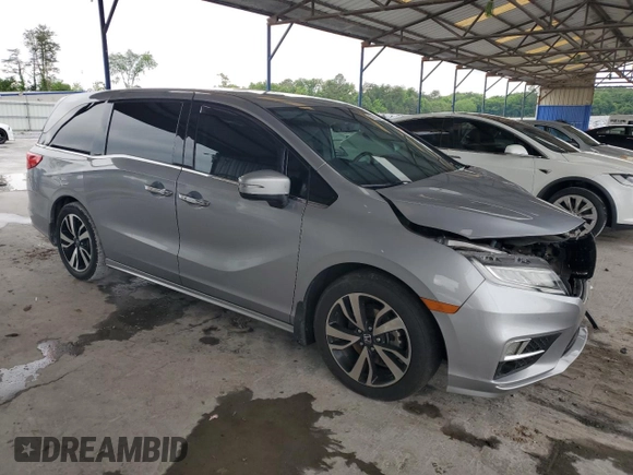 2019 Honda Odyssey Elite with VIN 5FNRL6H93KB048990, listed as a Copart auction lot 56192215 with 91,521 mi miles and Salvage title. Bid and sale history available at DreamBid. Image 4.